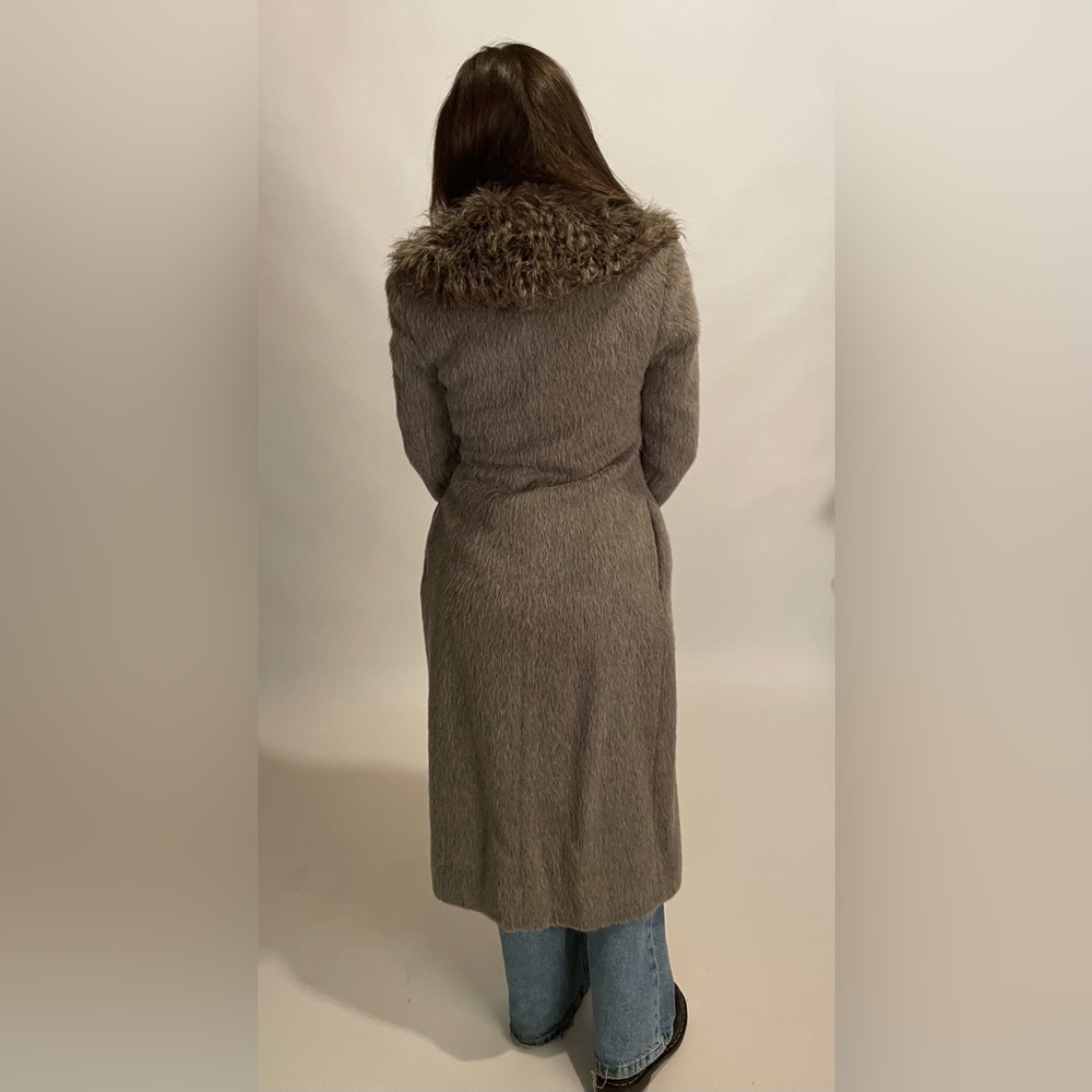 Vintage Alpaca Wool Grey Winter Coat - Picture 3 of 6